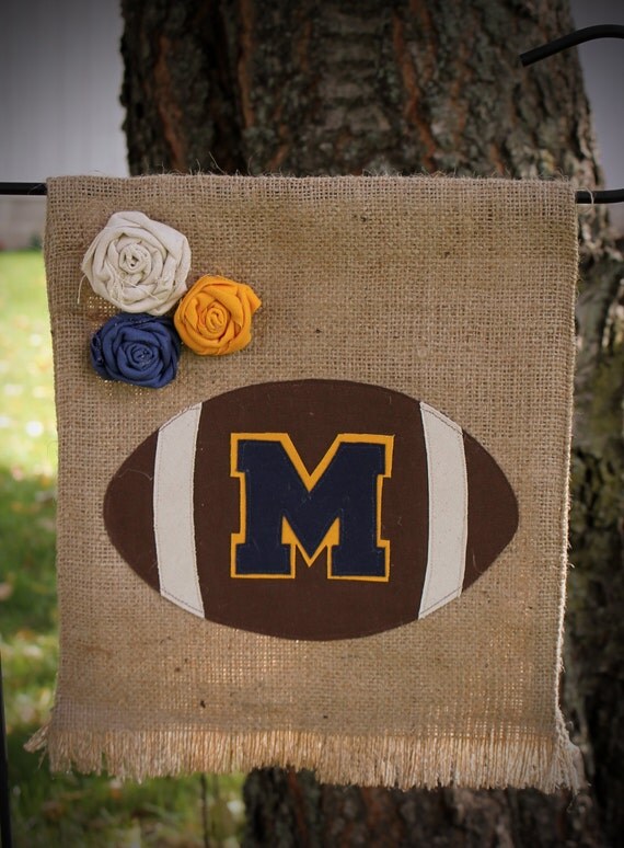 Football garden flag College flag Sports flag by Manderellas