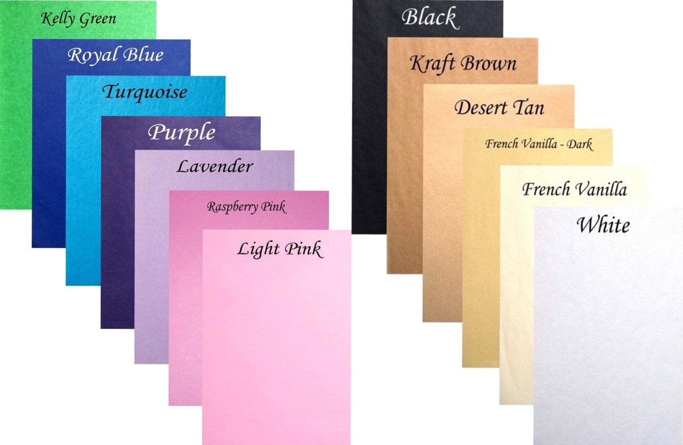 50 Sheets Custom Cut Wedding INVITATION INSERT TISSUE Paper Overlay ...