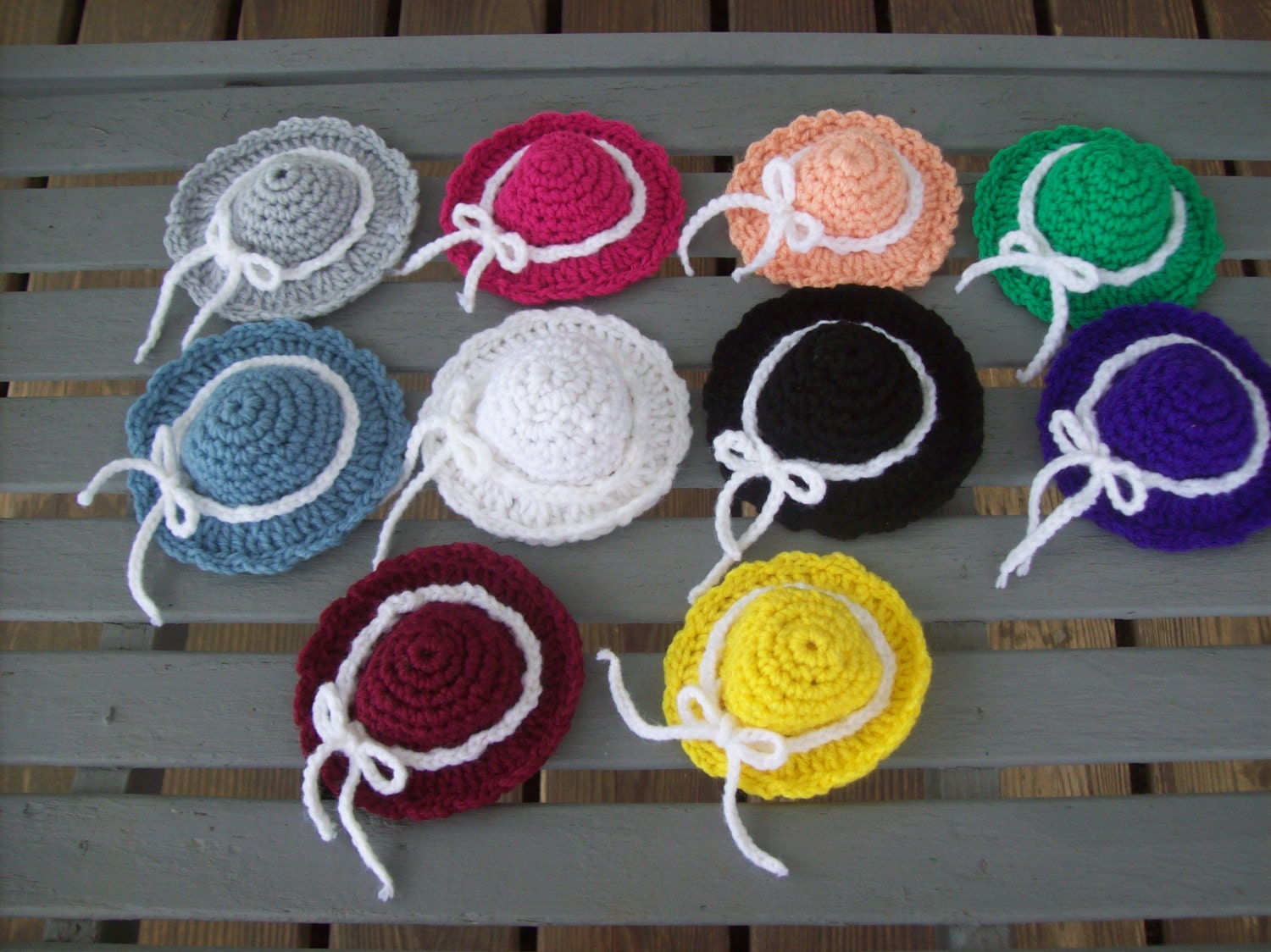 Set of 10,Embellishments,Crocheted,Hats,Party Favors,Decoration