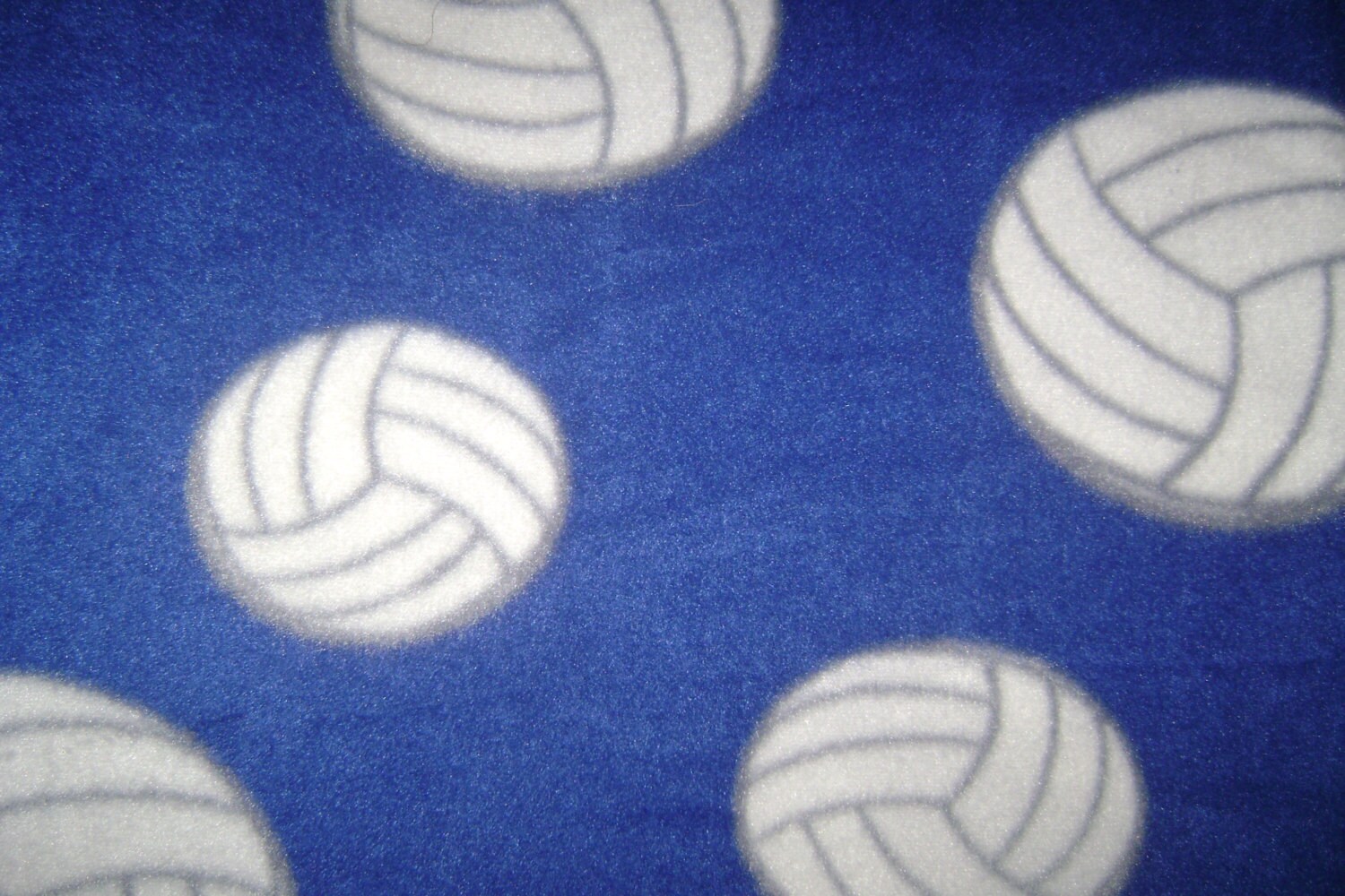 Volley Ball Blue Fleece Fabric by the Yard by CCsDodads on Etsy