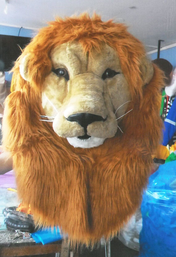 Lion Head Mascot Costume Adult Costume by AdultMascotCostumes