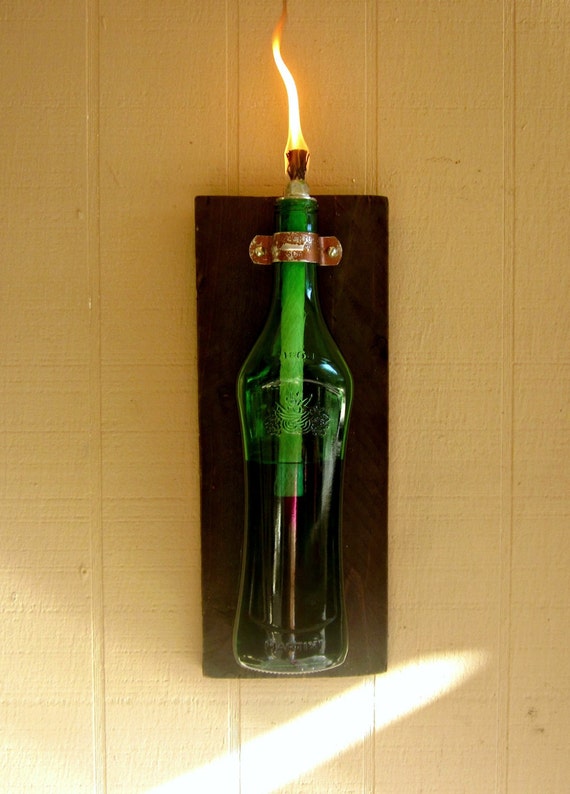 Liquor Bottle Tiki Torch Backyard Lighting & Decor by ReesesPaige