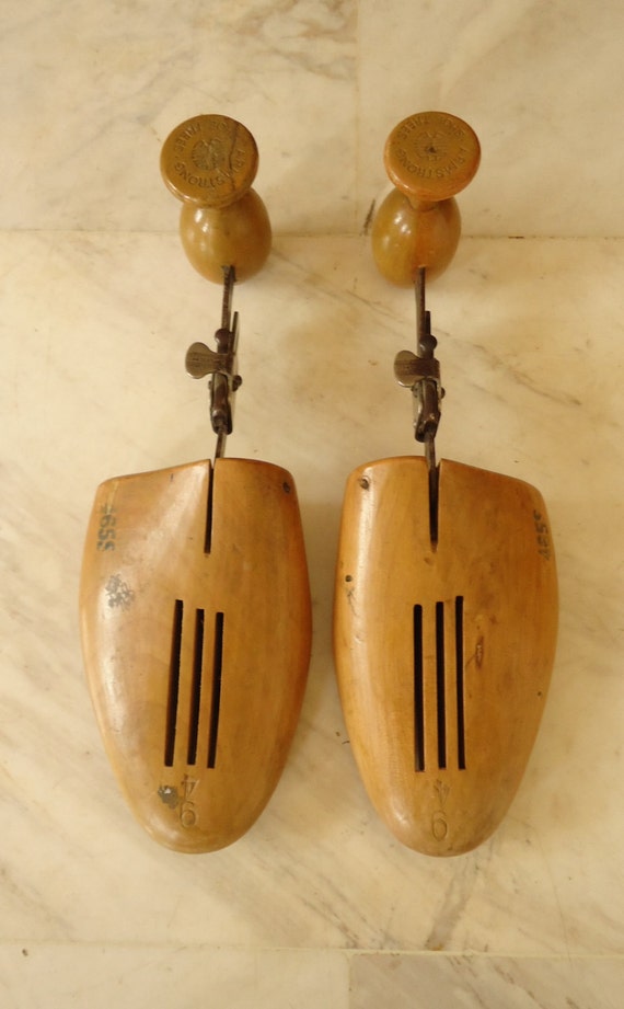 Vintage Armstrong Wooden Shoe Trees Vintage by KamaraAntiques