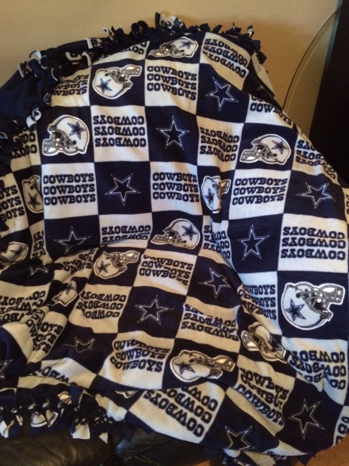 Fleece Blanket Dallas Cowboys Blue Blanket No by ZCurlettCreations