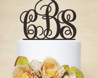 Initial Cake Topper,Monogram Cake Topper,Wedding Cake Topper,Personalized Acrylic Cake Topper,Bridal Cake Topper,Bride and groom-I013