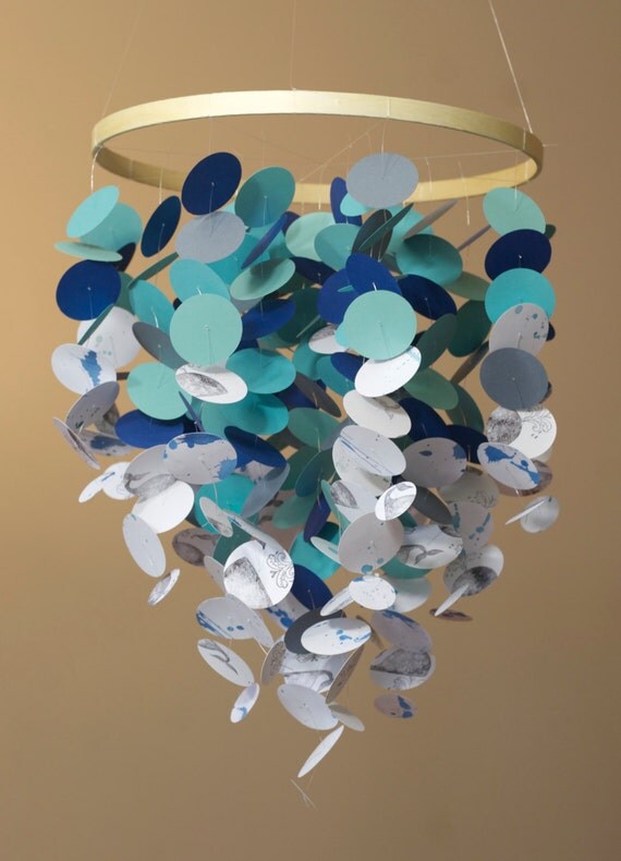 Items similar to Nautical nursery mobile, crib mobile, navy blue mobile