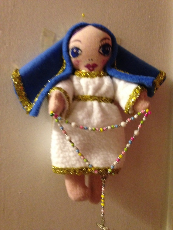 virgin mary stuffed doll