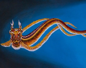 A World Under the Sun, Dragon Kite - Original or Print