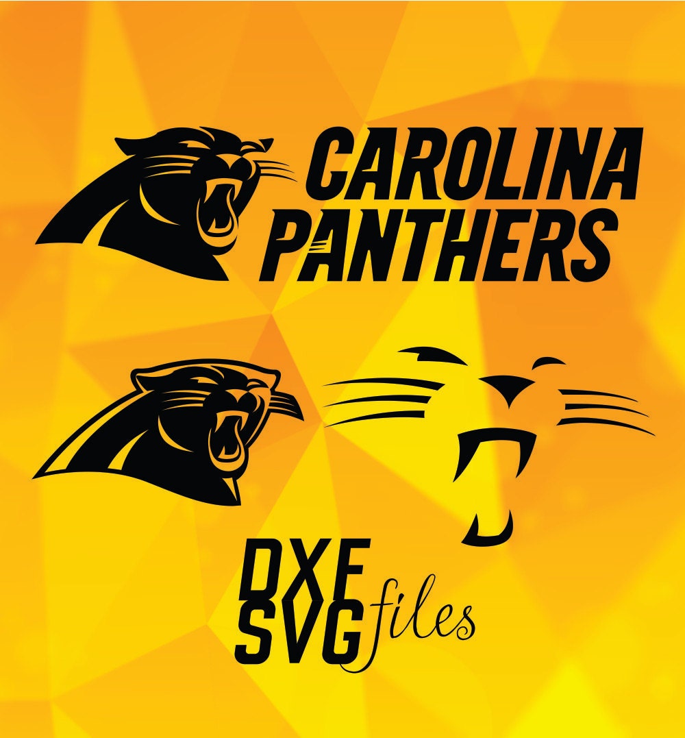 Download 5 Carolina Panthers logos in DXF and SVG files Instant by ...