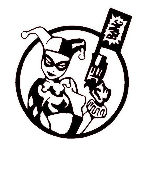 Download Items similar to Harley Quinn Vinyl Decal FREE SHIPPING ...