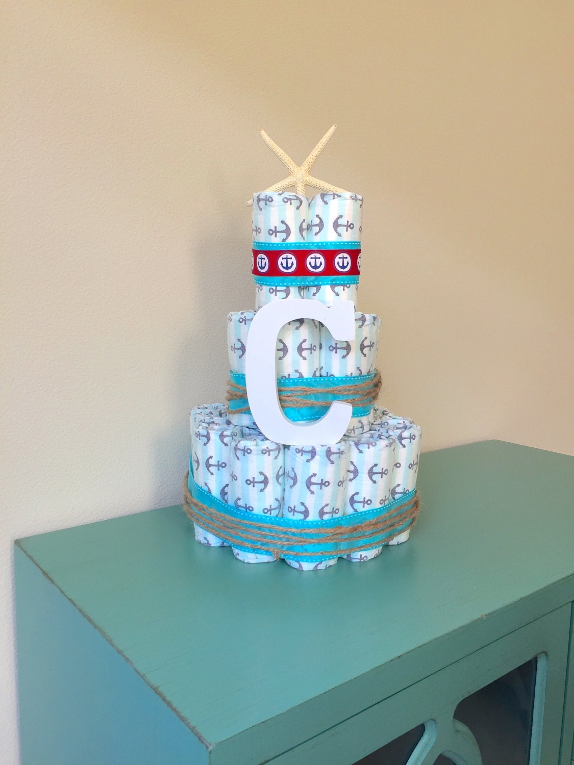 Nautical Diaper Cake Honest Diaper Cake by