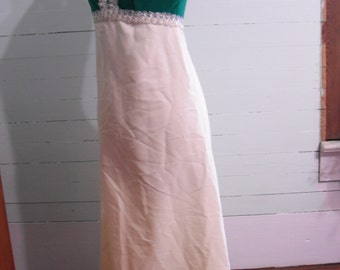 Vintage 1970s dress, floor length, sleeveless, sequined, sparkly, valour