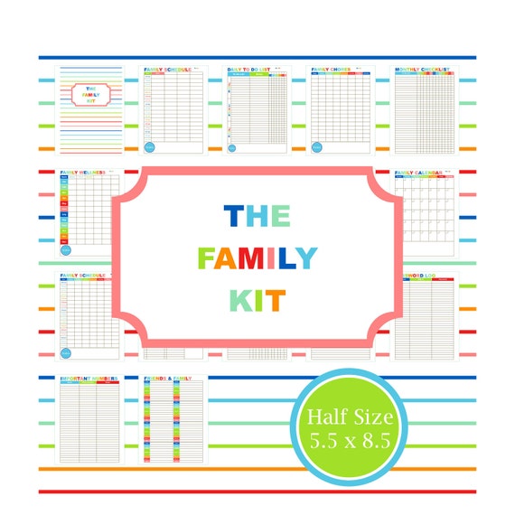 FAMILY PLANNER KIT Printable Family Calendar To Do List