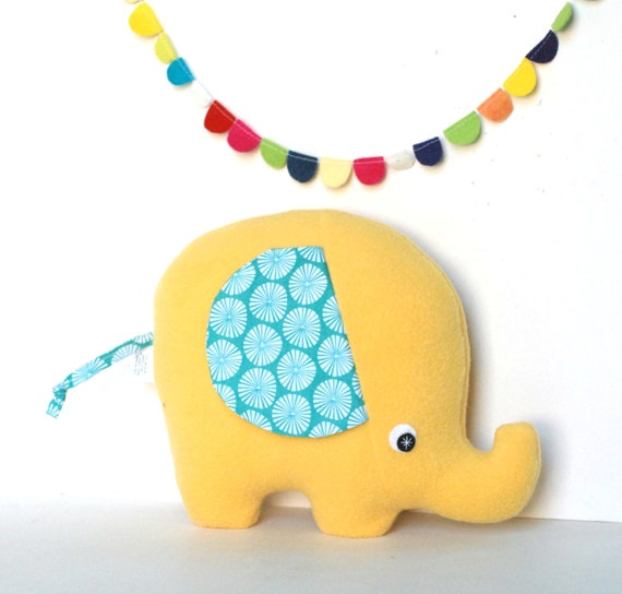 teal stuffed elephant