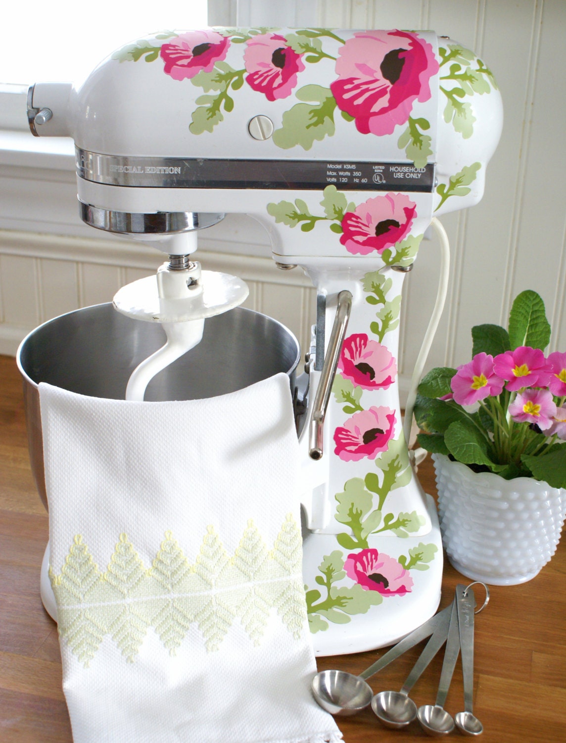 Poppies Kitchenaid Decals Pink