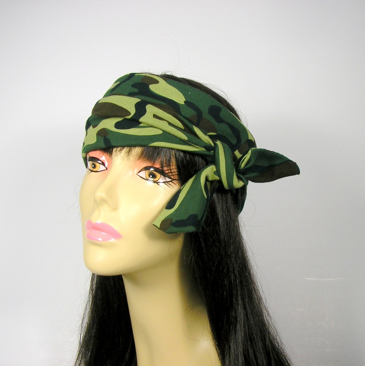 Camo Bandanas Camo Hair Scarves Mens Headbands by LooptheLoop