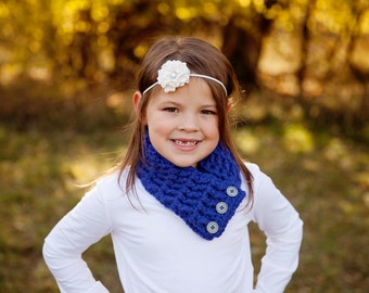 Cobalt Blue Kids Scarf Blue Girls Scarf Blue Boys Scarf Kids Scarflette Girls Scarflette Boys Scarflette Cobalt Scarf Cobalt Scarflette Blue
