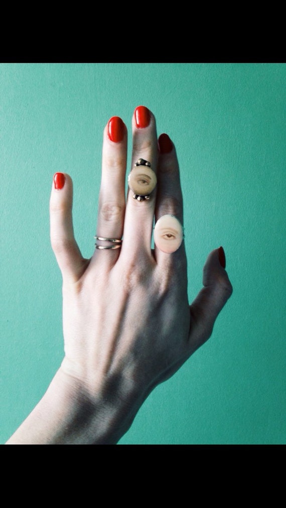 Custom ordered eye ring by MyLittleBelleville on Etsy