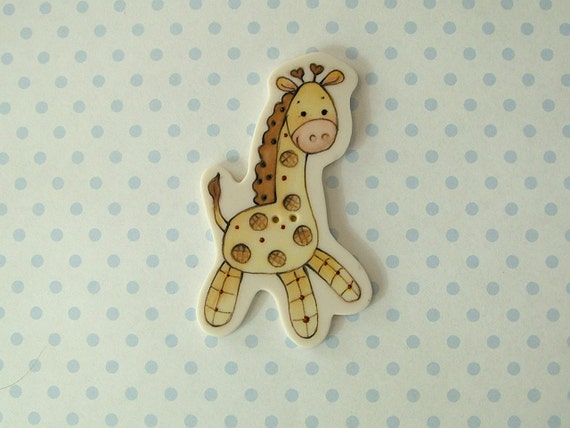 buttons giraffe soft toy