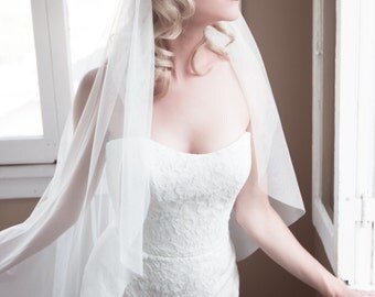 Juliet Cap Veil, Soft Wedding Veil, Ivory Cathedral Veil, Juliet Veil, Soft Veil, Bridal Veils, Boho Wedding English Net Veil Fingertip 1108