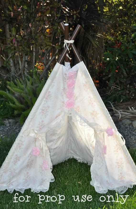 teepee tent play tent photo prop ROSE by SugarShacksTeepee