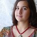 Nepal Necklace, Tibet Necklace with Mandala Pendant, Tibetan Mandala, Turquoise and Coral Mandala, Handmade Nepal Jewelry by AnnaArt72