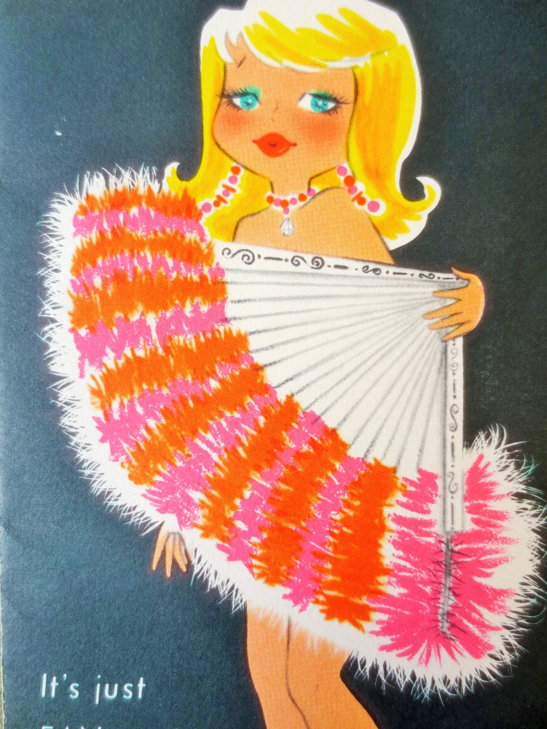 Vintage Birthday Card Risque Naughty Vintage Greeting Card