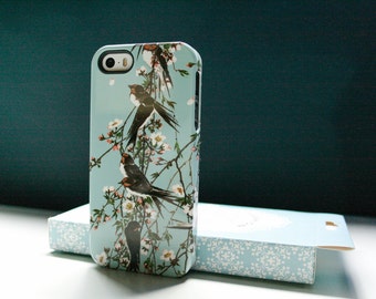 Swallows On Cherry Blossom Branches iPhone 6S Case, Birds iPhone 7 Case, Cherry Blossom Plastic Phone Case, Swallows iPhone 6S Plus Case