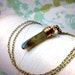 Adventurine - green brass pendant / brass necklace / moss green necklace / adventurine necklace / long brass necklace / green pendant
