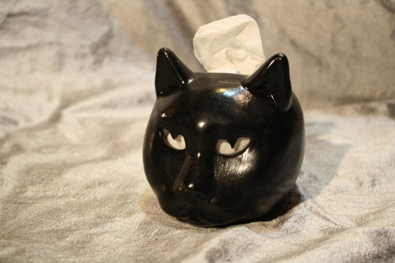 Black Cat Candle Holder by eveningangel on Etsy
