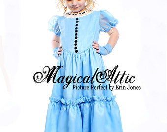 NEW Custom Boutique Alice in Wonderland Blue Dress Made To Size