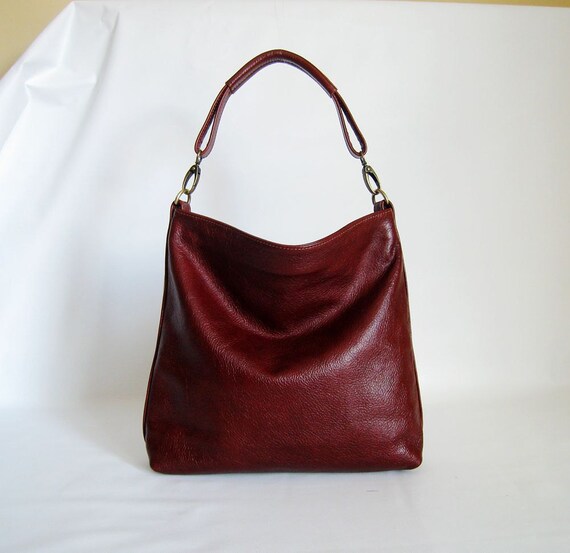 Brown leather bag Alice choose your bag size and by Adeleshop