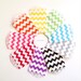 Medium or Small Chevron Paper Bags Wedding Favor Bag Set of 25 yellow, green, orange, pink, gray, black, purple, red, green