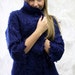 NEW COLLECTION Felted jacket "Dark blue curls"