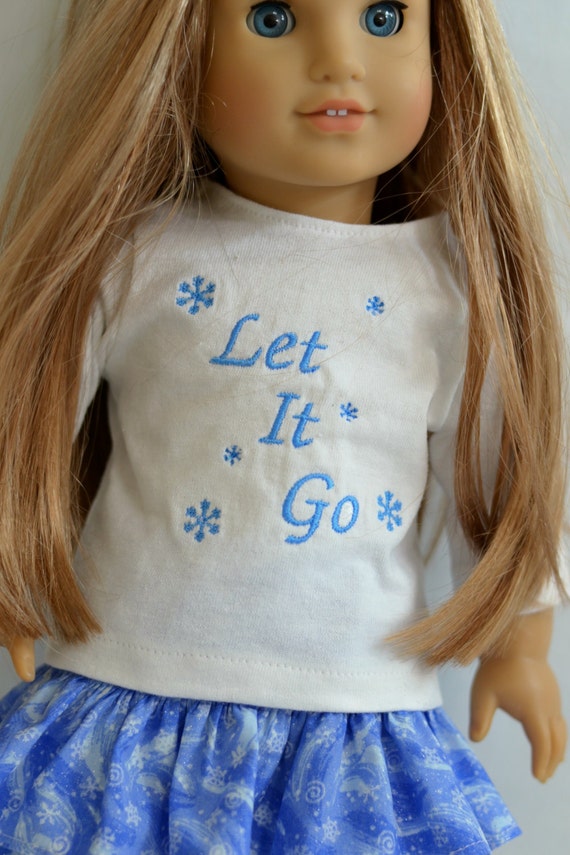 Items similar to Elsa Let It Go Embroidered Shirt Outfit ...