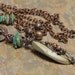 Chinook necklace: wire wrapped jasper, copper & turquoise