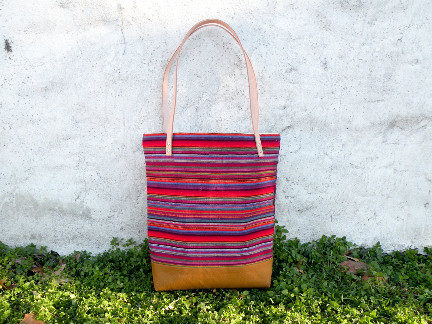 Guatemalan Handwoven Fabric Tote Bag Canvas Handbag