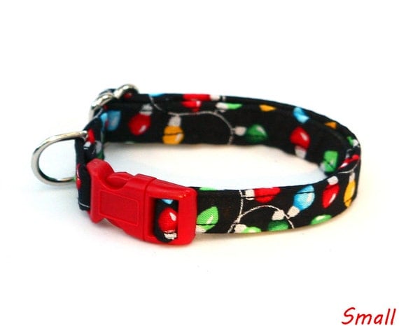 Christmas Lights Dog Collar (all sizes)