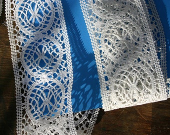 Wide Cotton Lace Trim Vintage French 1 yard