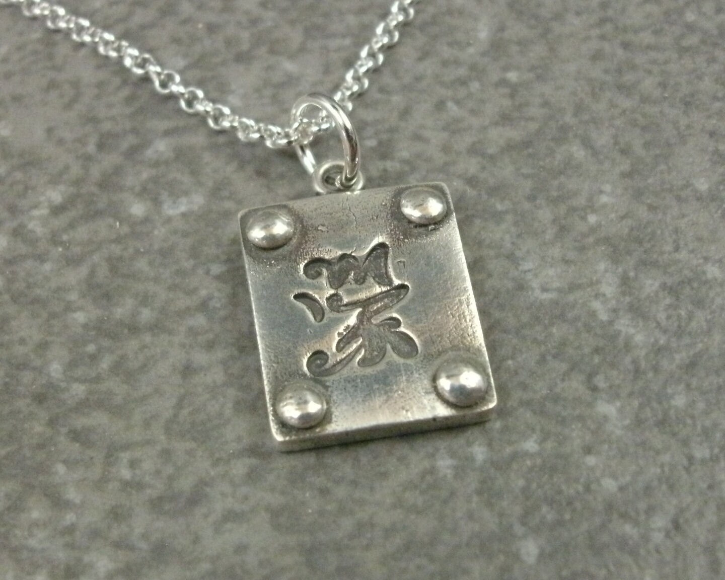 jewelry kanji Kanji Necklace Silver Kanji Jewelry Kanji Silver Fine