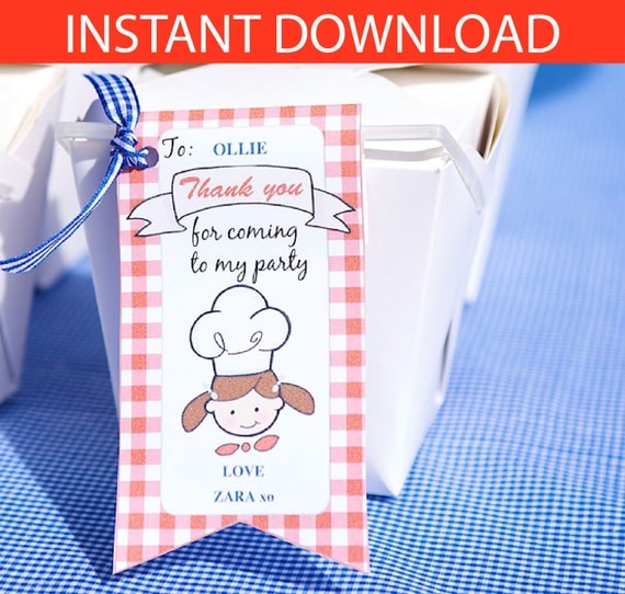Girl Mini Chef Party DIY Printable Kit - INSTANT DOWNLOAD Il_570xn