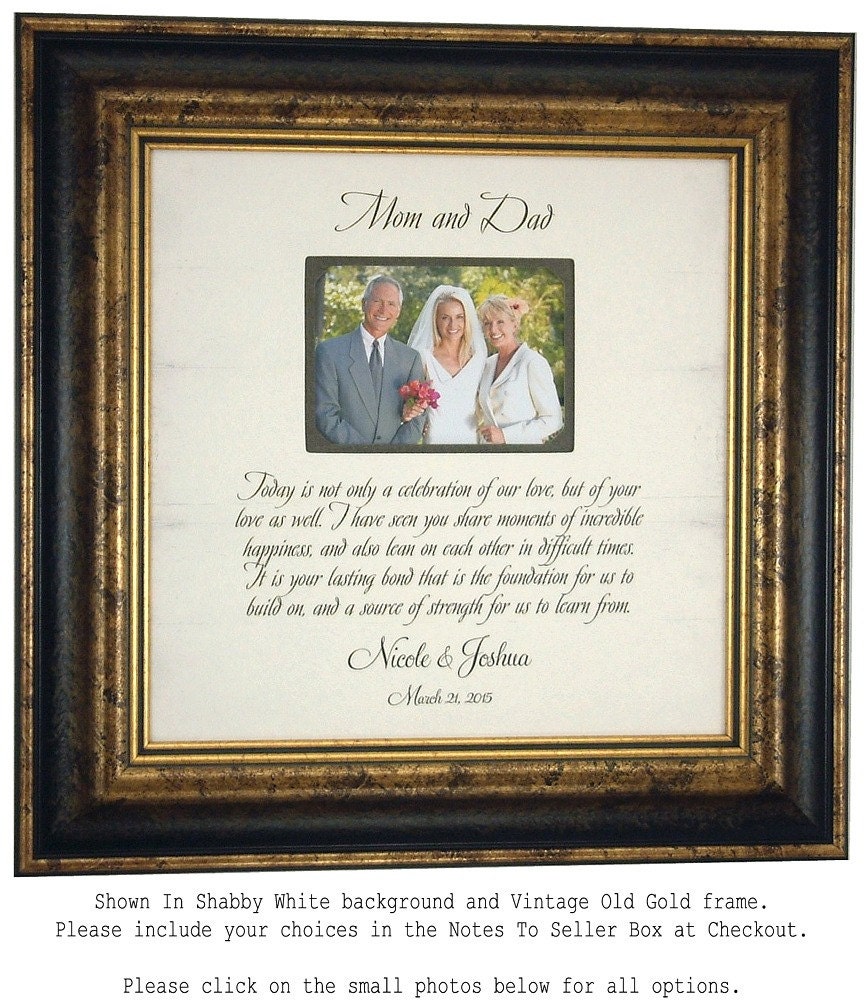 Personalized Picture Frame Parents Thank You Gift MOM & DAD