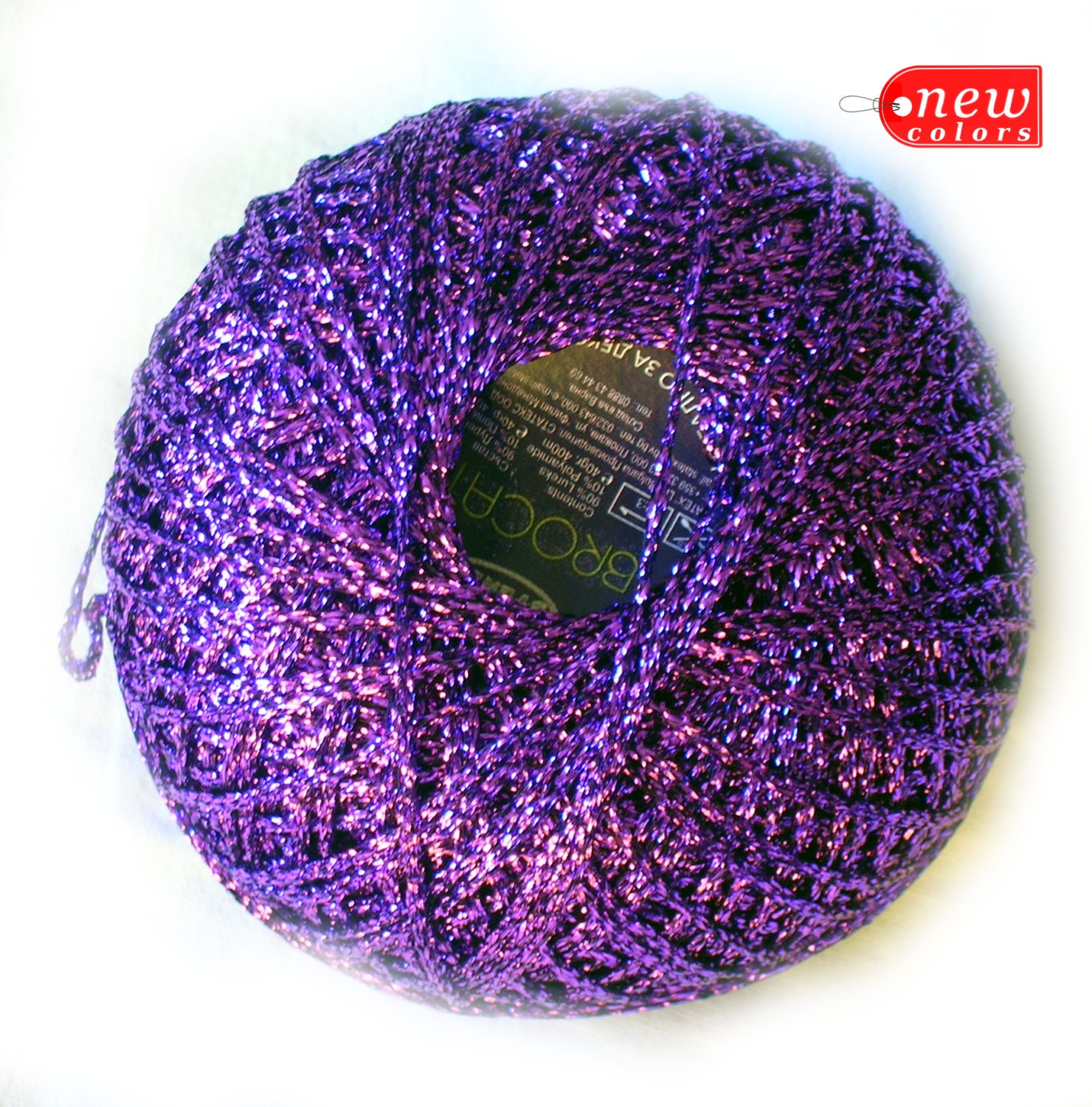 Brocat C rochet yarn. Glitter Yarn Shine sparkle glitter