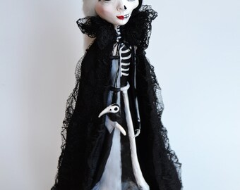 Custom Art Doll - OOAK Art Doll - Hel - Goddess Of Death