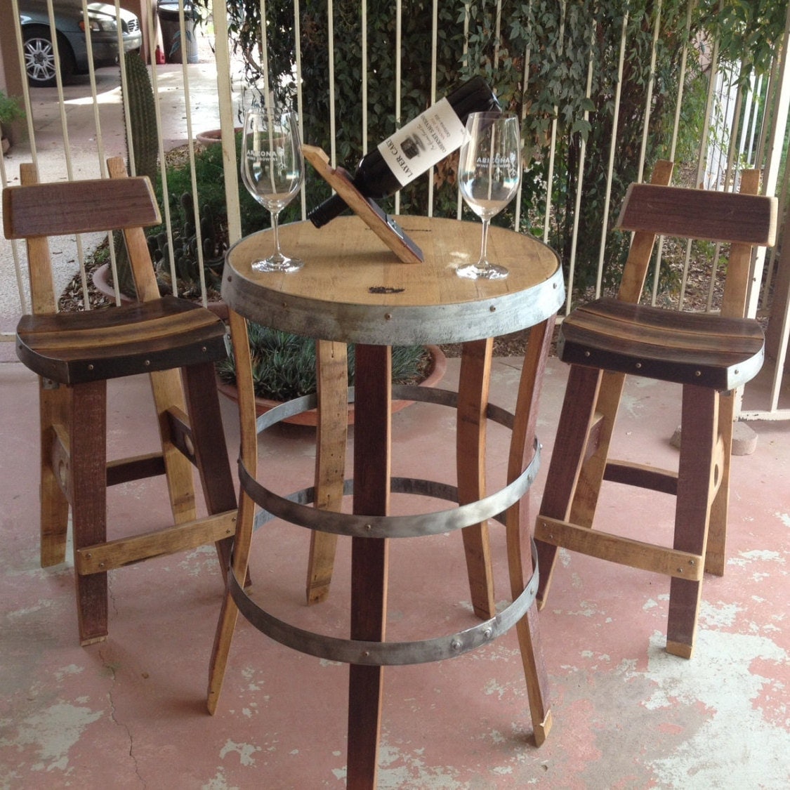 Wine Barrel Bistro Table
