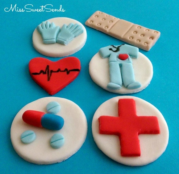 Nurse Toppers Nurse Cupcake Toppers by MissSweetSends on Etsy