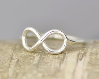 Sterling Silver Infinity Ring, Promise Ring, Infinity Jewelry, Thumb Ring, Eternity Ring, Infinity Symbol, Friendship Ring, Infinity Rings