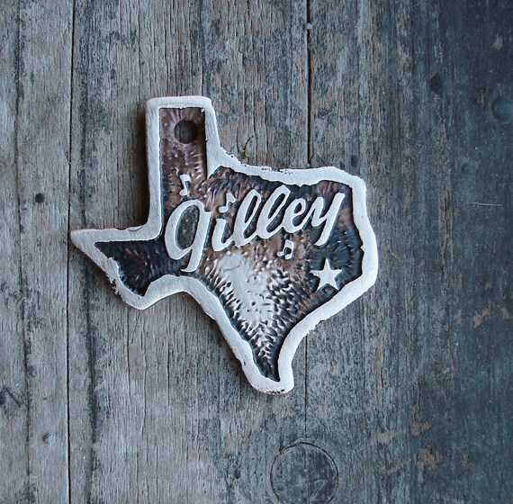 Texas State Pet ID Tag, Etched Brass Dog Tag