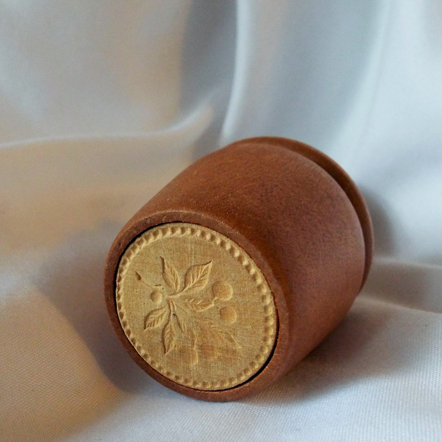 RESERVED Wooden Butter Mold Cookie Press Vintage Style