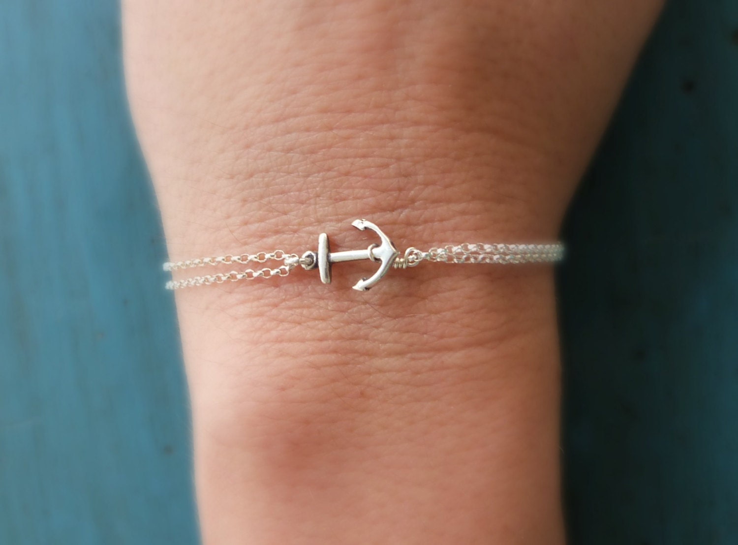 Silver Anchor Bracelet Sorority Gift by vintagestampjewels on Etsy